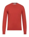 Mauro Ottaviani Man Sweater Rust Size 40 Cashmere In Red