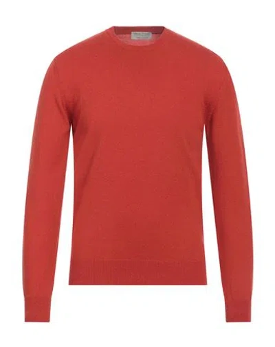 Mauro Ottaviani Man Sweater Rust Size 40 Cashmere In Red