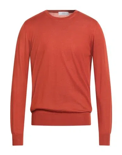 Mauro Ottaviani Man Sweater Rust Size 42 Cashmere, Silk