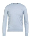 Mauro Ottaviani Man Sweater Sky Blue Size 40 Cashmere, Silk