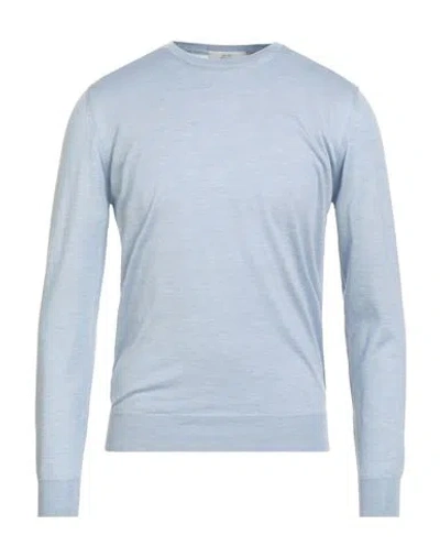 Mauro Ottaviani Man Sweater Sky Blue Size 40 Cashmere, Silk