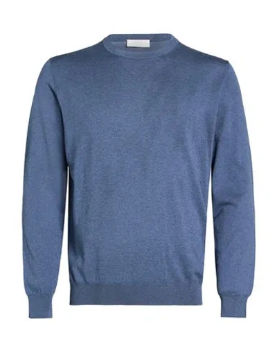 Mauro Ottaviani Man Sweater Slate Blue Size 42 Silk, Cotton