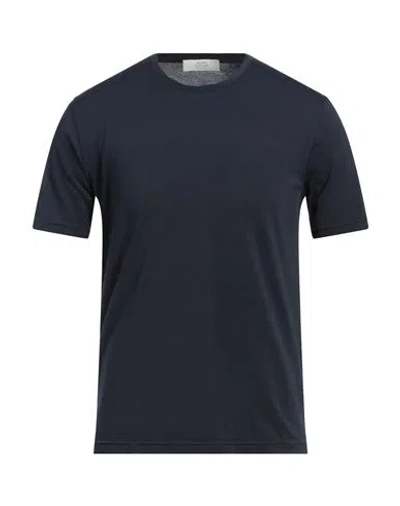 Mauro Ottaviani Man T-shirt Midnight Blue Size 38 Cotton, Elastane In Blue