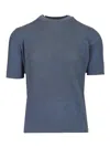Mauro Ottaviani Ribbed T-shirt In Blue