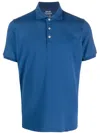 Mauro Ottaviani Short-sleeved Polo Shirt In Blue
