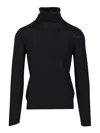 Mauro Ottaviani Wool Turtleneck Knitwear Blue In Black