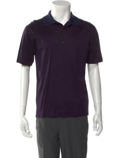 Pre-owned Maus & Hoffman Collar Short Sleeve Polo Shirt In Blue