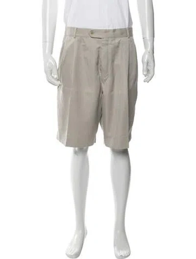 Pre-owned Maus & Hoffman Flat Front Shorts In Neutrals