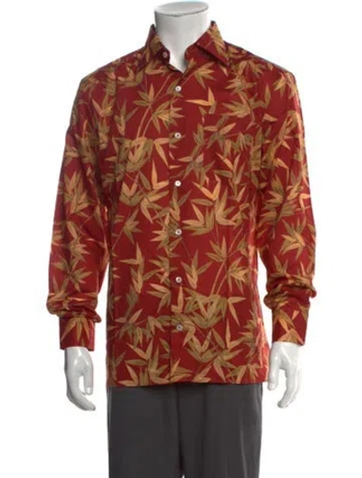 Pre-owned Maus & Hoffman Floral Print Long Sleeve Shirt In Multi