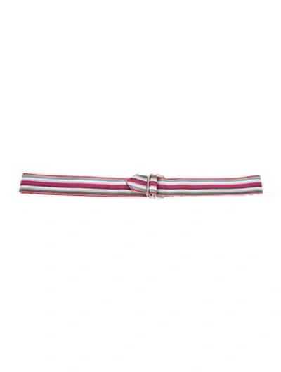 Pre-owned Maus & Hoffman Grosgrain Trim Waist Belt In Red