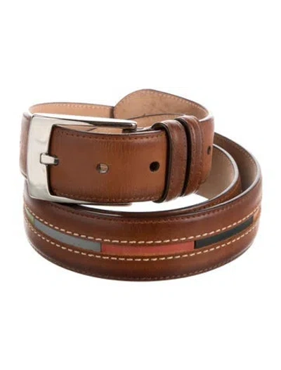 Pre-owned Maus & Hoffman Leather Waist Belt In Brown