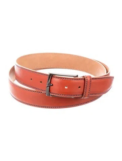 Pre-owned Maus & Hoffman Leather Waist Belt W/ Tags In Brown