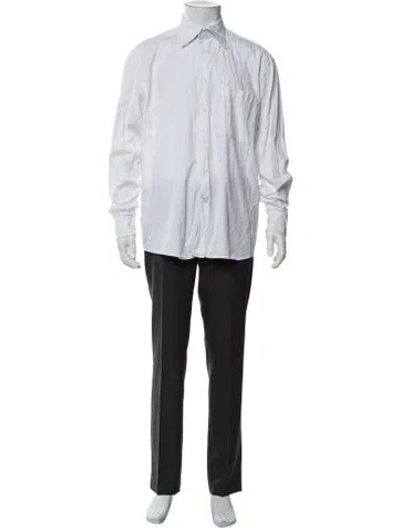 Pre-owned Maus & Hoffman Long Sleeve Dress Shirt In White