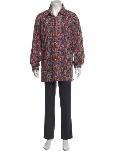 Pre-owned Maus & Hoffman Paisley Print Long Sleeve Shirt In Multicolor