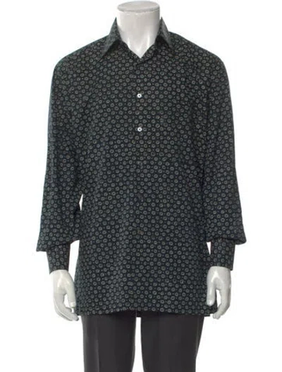 Pre-owned Maus & Hoffman Polka Dot Print Long Sleeve Shirt In Green
