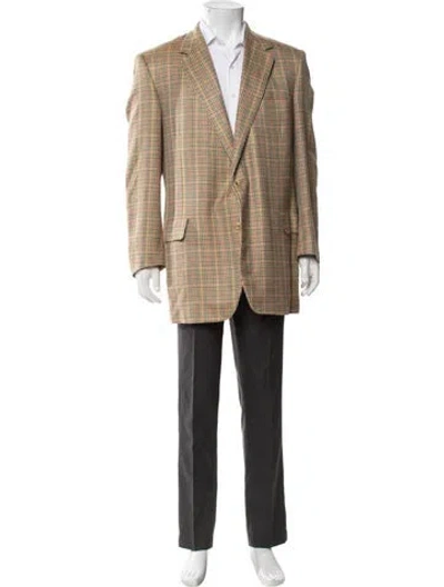 Pre-owned Maus & Hoffman Silk Plaid Print Sport Coat In Multicolor