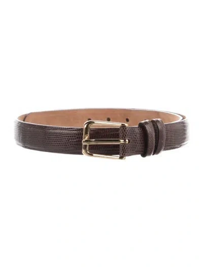 Pre-owned Maus & Hoffman Skinny Leather Belt In Clear