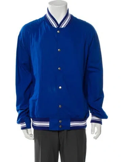 Pre-owned Maus & Hoffman Striped Bomber Jacket In Blue