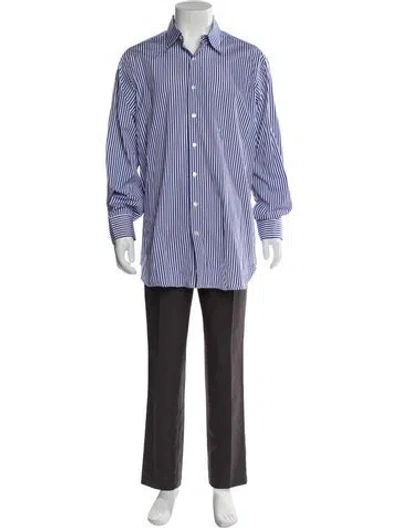 Pre-owned Maus & Hoffman Striped Long Sleeve Dress Shirt In Multi