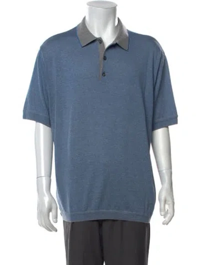 Pre-owned Maus & Hoffman Vintage Collar Polo Shirt In Blue