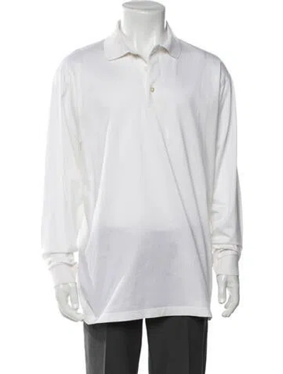 Pre-owned Maus & Hoffman Vintage Collar Polo Shirt In White