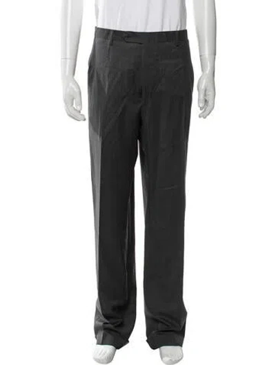 Pre-owned Maus & Hoffman Virgin Wool Dress Pants In Grey