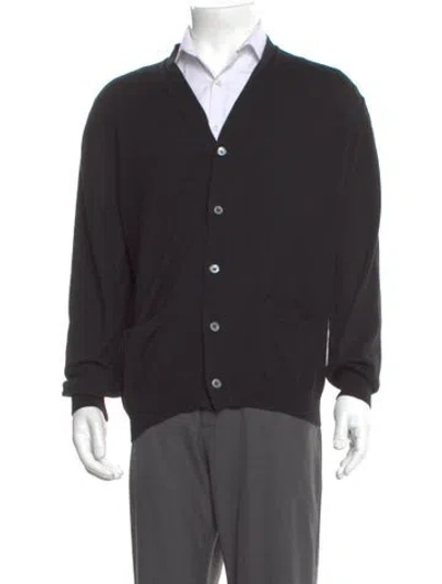 Pre-owned Maus & Hoffman Wool V-neck Cardigan In Gray