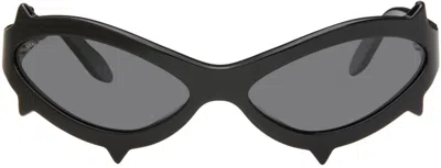 Maustein Black Spike Sunglasses In Black/smoke