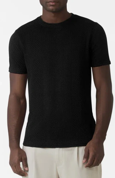Mauvais Cedro Slim Textured Tee In Black