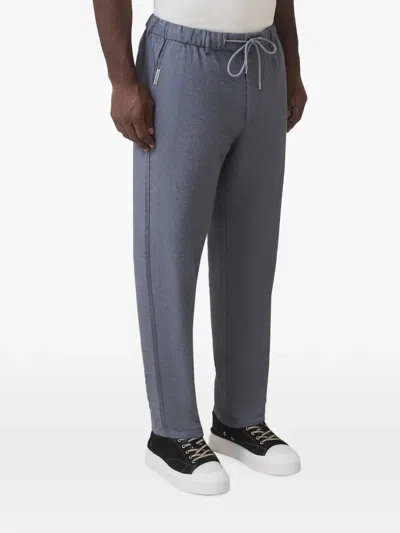 Mauvais Drawstring-waist Textured Trousers In Gray