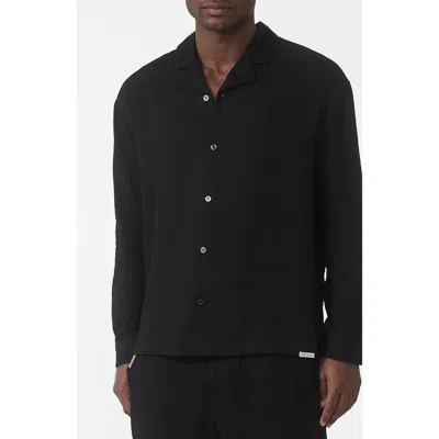 Mauvais Fiorano Long Sleeve Relaxed Fit Shirt In Black