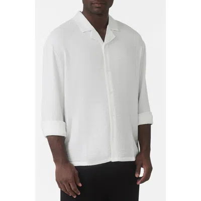 Mauvais Fiorano Long Sleeve Relaxed Fit Shirt In White