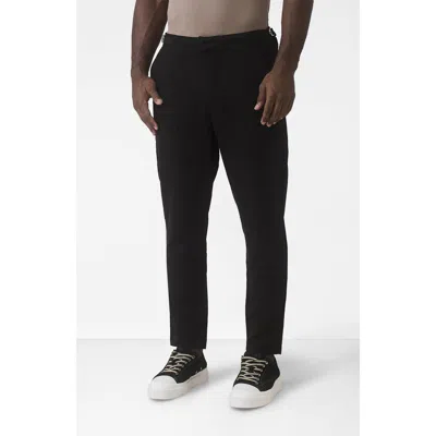 Mauvais Savile Slim Pinstripe Chino Trousers In Black