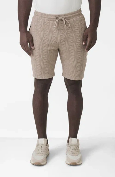 Mauvais Tanami Textured Stretch Slim Shorts In Neutral