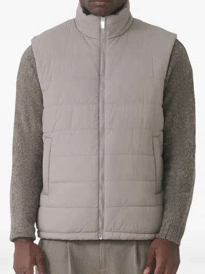 Mauvais Zip-fastening Quilted Gilet In Neutrals