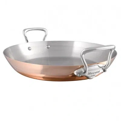 Mauviel 1830 M'150 S Copper Paella Pan With Cast Stainless Steel Handle, 13.8-in