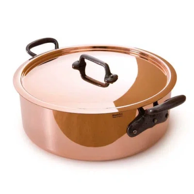 Mauviel M'150 Ci Rondeau With Lid, 10.92 Inch In Copper