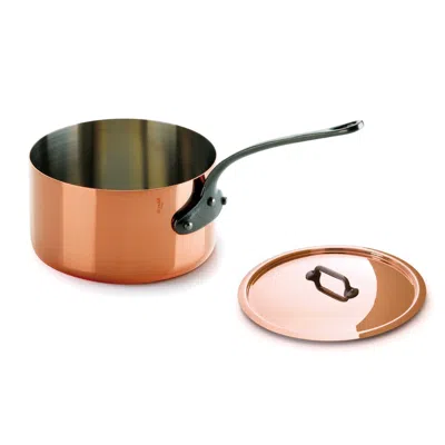Mauviel M'150 Ci Saucepan With Cast Iron Handle And Lid, 7 Inch In Gold