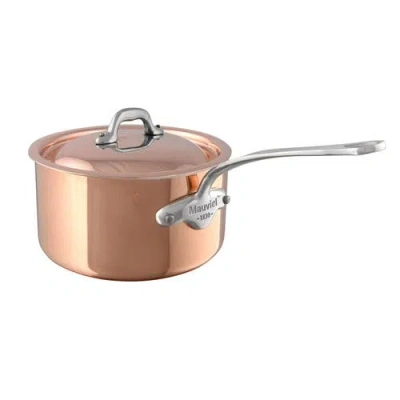 Mauviel M'3 S 3.4-qt Copper Sauce Pan With Lid, Cast Stainless Steel Handle In Brown