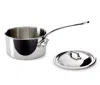 Mauviel M'cook 0.9 Qt. Stainless Steel Saucepan & Lid In Silver