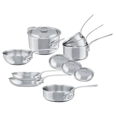 Mauviel M"cook 12 Piece Cookware Set With Cast Stainless Handles, Stainless Steel In Multi