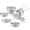 Mauviel M"cook 12 Piece Cookware Set With Cast Stainless Handles, Stainless Steel In Silver
