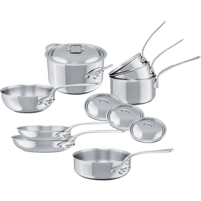 MAUVIEL MAUVIEL M"COOK 12 PIECE COOKWARE SET WITH CAST STAINLESS HANDLES, STAINLESS STEEL