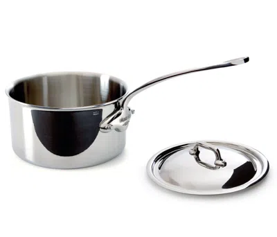 Mauviel M'cook 1.9 Qt Stainless Steel Saucepan & Lid In Gray