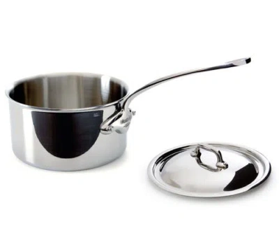 Mauviel M'cook 1.9 Qt Stainless Steel Saucepan & Lid In Silver