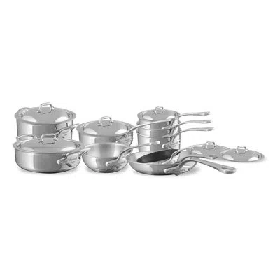 Mauviel M'cook 5-ply 16-piece Cookware Set With Cast Stainless Steel Handles In Silver
