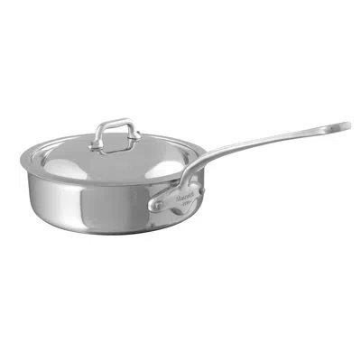 Mauviel M'cook 5-ply Saute Pan With Lid, Cast Stainless Steel Handle, 3.2-qt In Silver