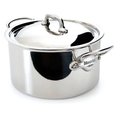 Mauviel M'cook 6.4 Qt. Stainless Steel Stewpan & Lid In Silver