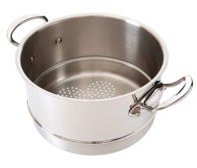 Mauviel M'cook 8 Inch Steel Steamer Insert In Silver