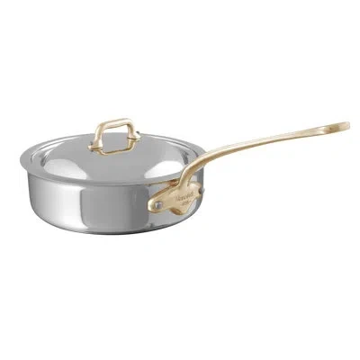Mauviel M'cook B Saute Pan With Lid, Brass Handle, 1.8-qt